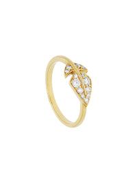 2qty NEW / Or jaune 18ct Bague Comme une Plume en or jaune 18 carats // RECO : 445€