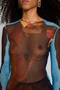 Top Les Punks à manches longues en tulle - Multicolor