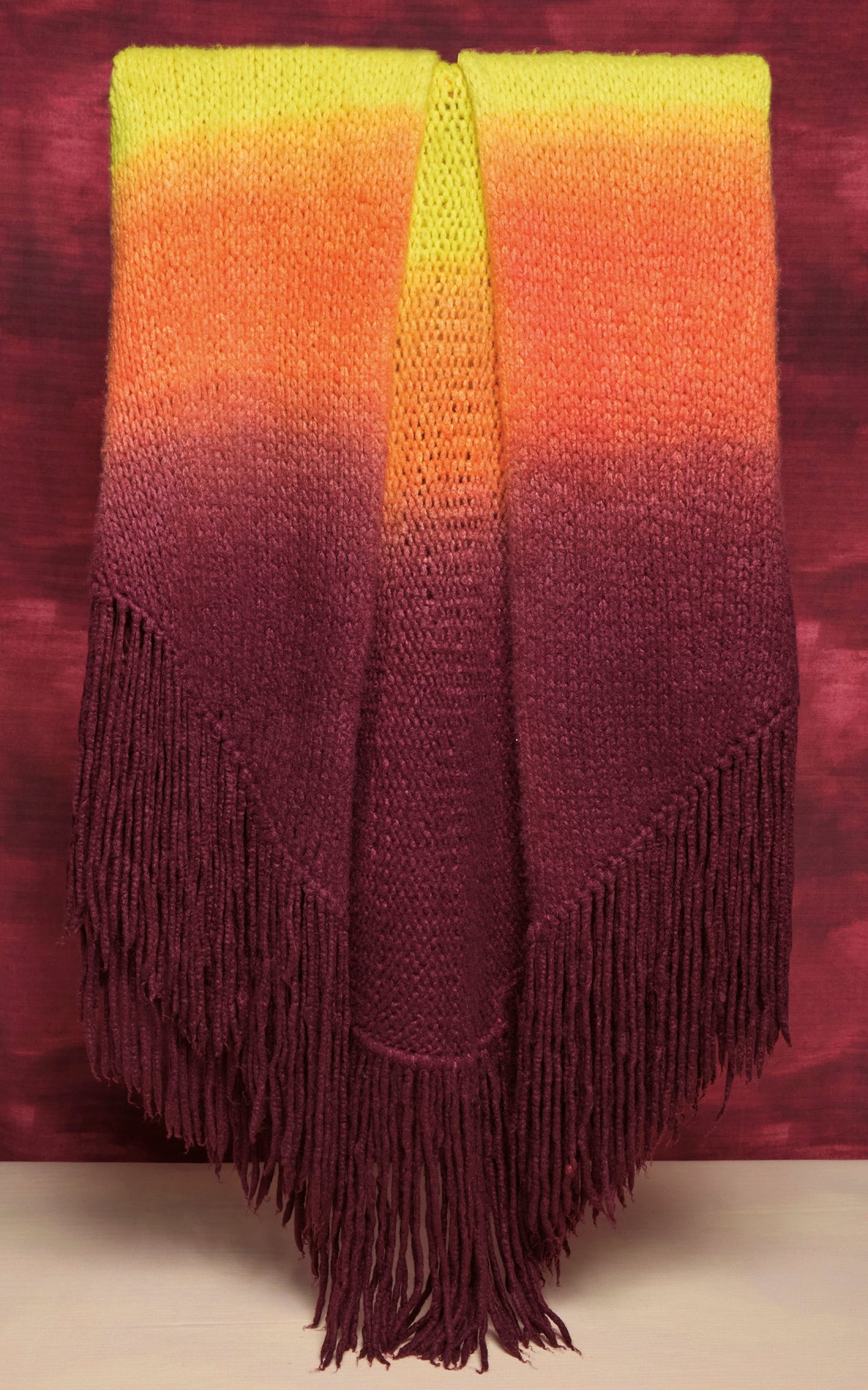 Dip Dye Sunrise / Étole Lauren dip dye en cachemire - Dip Dye Sunrise