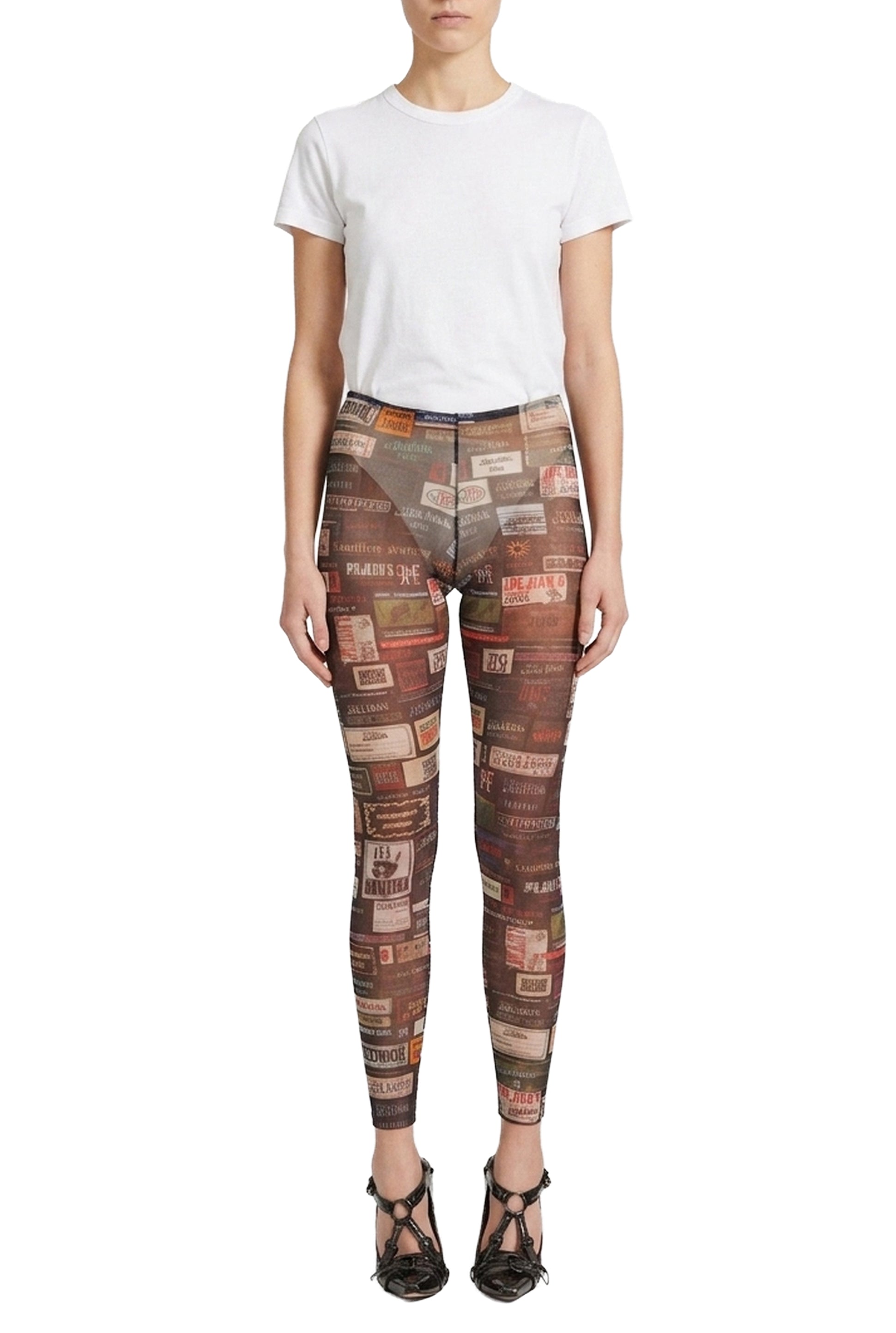 Les Punks tulle legging - Black & Red & Green