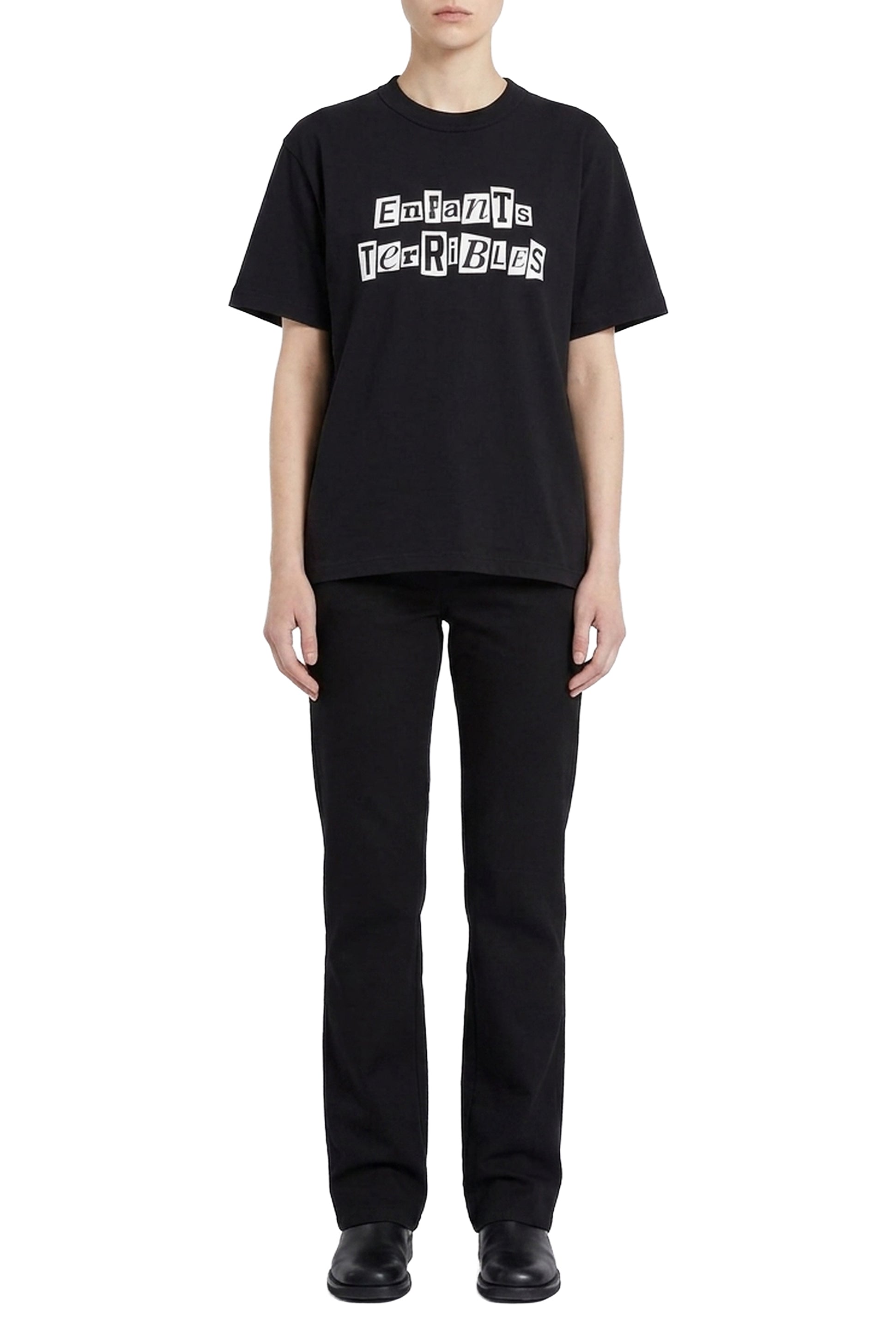 JPG x Sacai unisex print T-shirt - Black