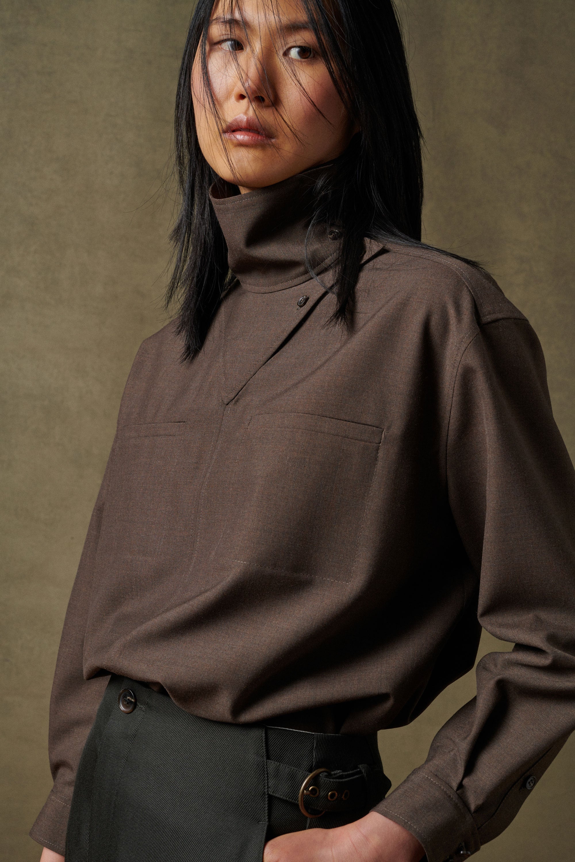 MARRON BLOUSE NORA