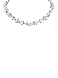 1qty DJV / QTY DISPO : 1-QTY VENDUES : 0-ST : 0% PRIX DJV : 1390€ // Argent Rhodié Collier en argent rhodié serti de Burmalite™ blanche taille brillant /// RECO : 1470€