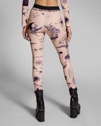 Legging JPG x Sacai imprimé - Beige
