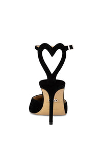 Special Heart 85 strappy pumps in leather - Black