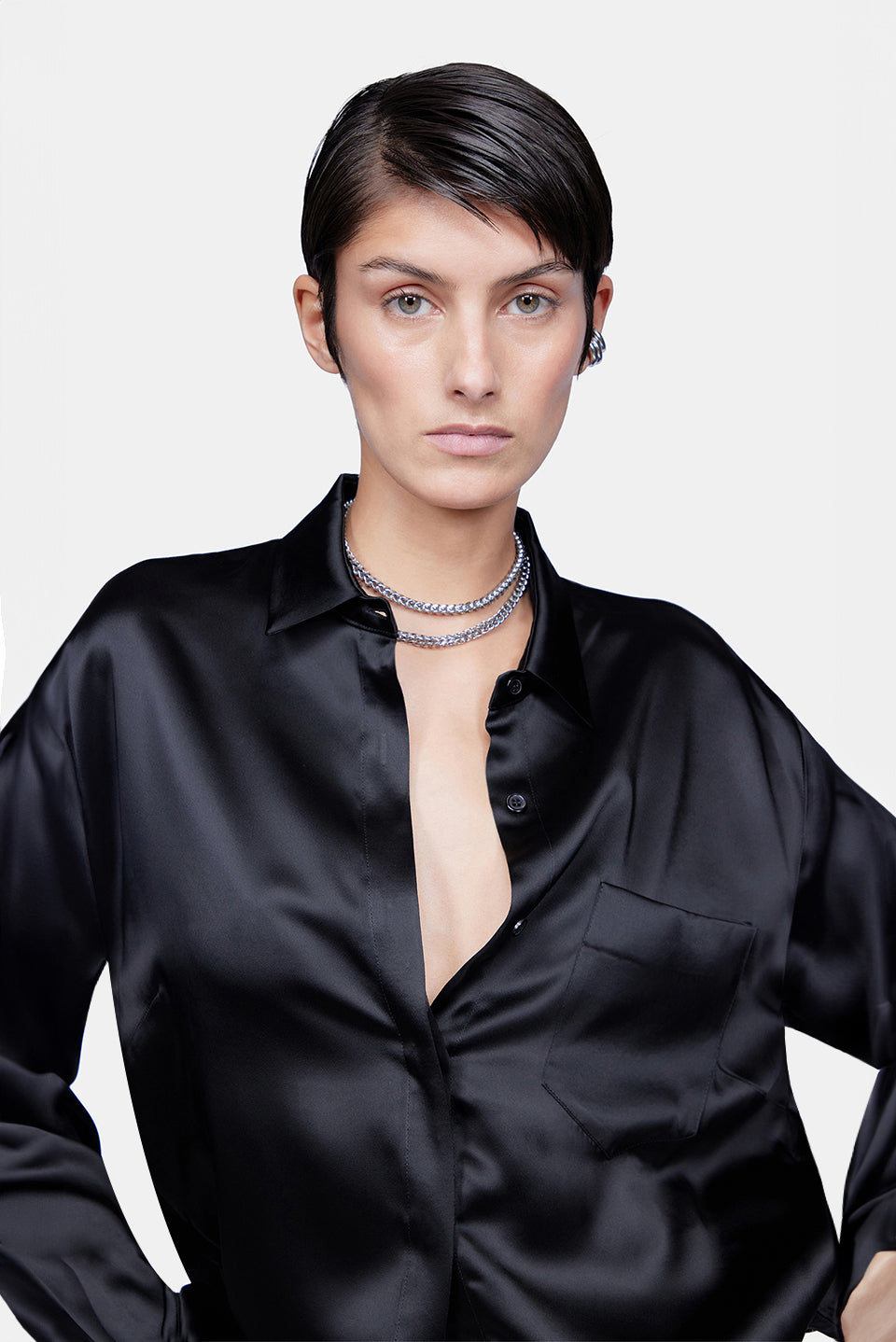 Chemise Liquid oversize - Black