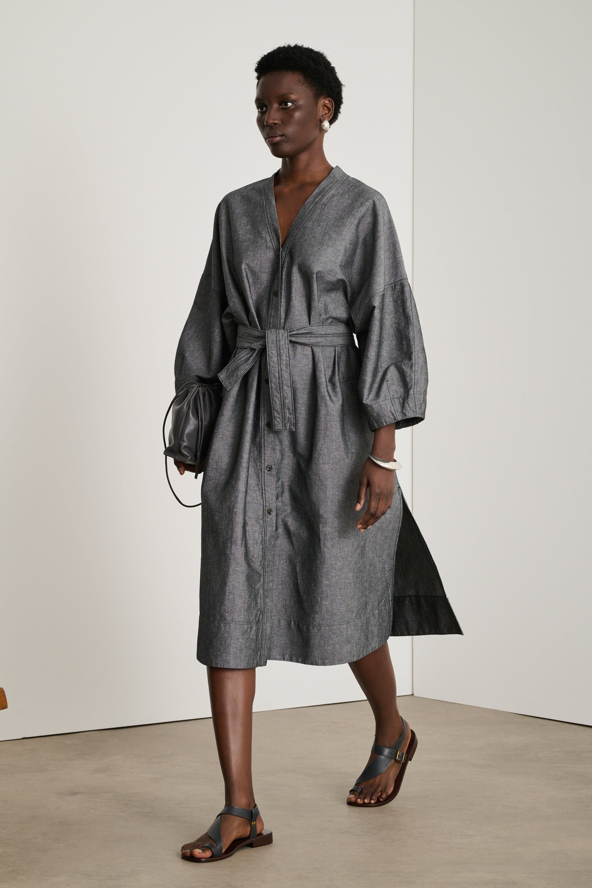 NOIR/ECRU ROBE CHAINE & TRAME DAILY