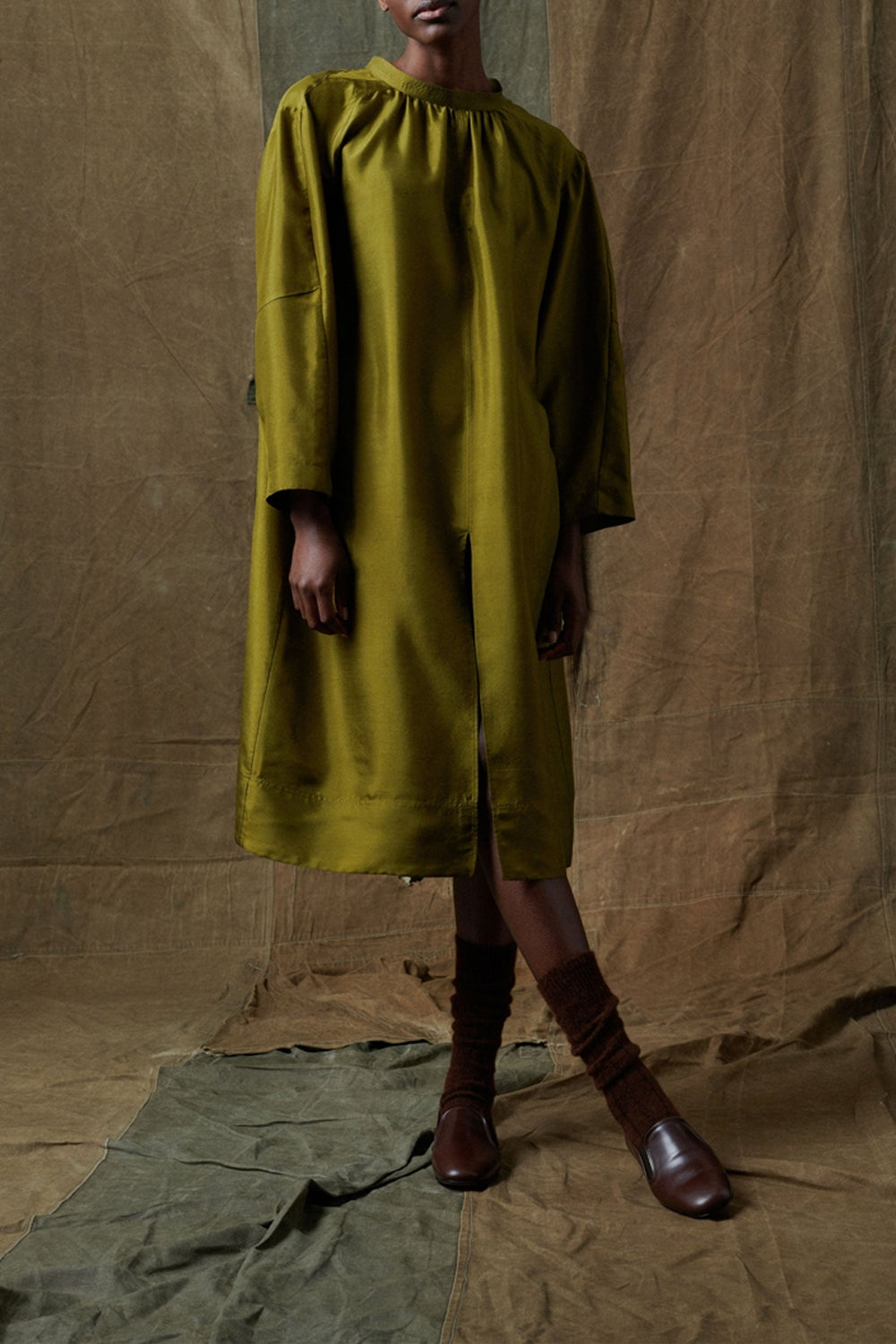 KAKI ROBE CHAINE & TRAME SASKIA