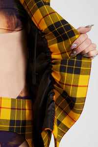 Blazer Les Punks à motif tartan en laine - Yellow & Black