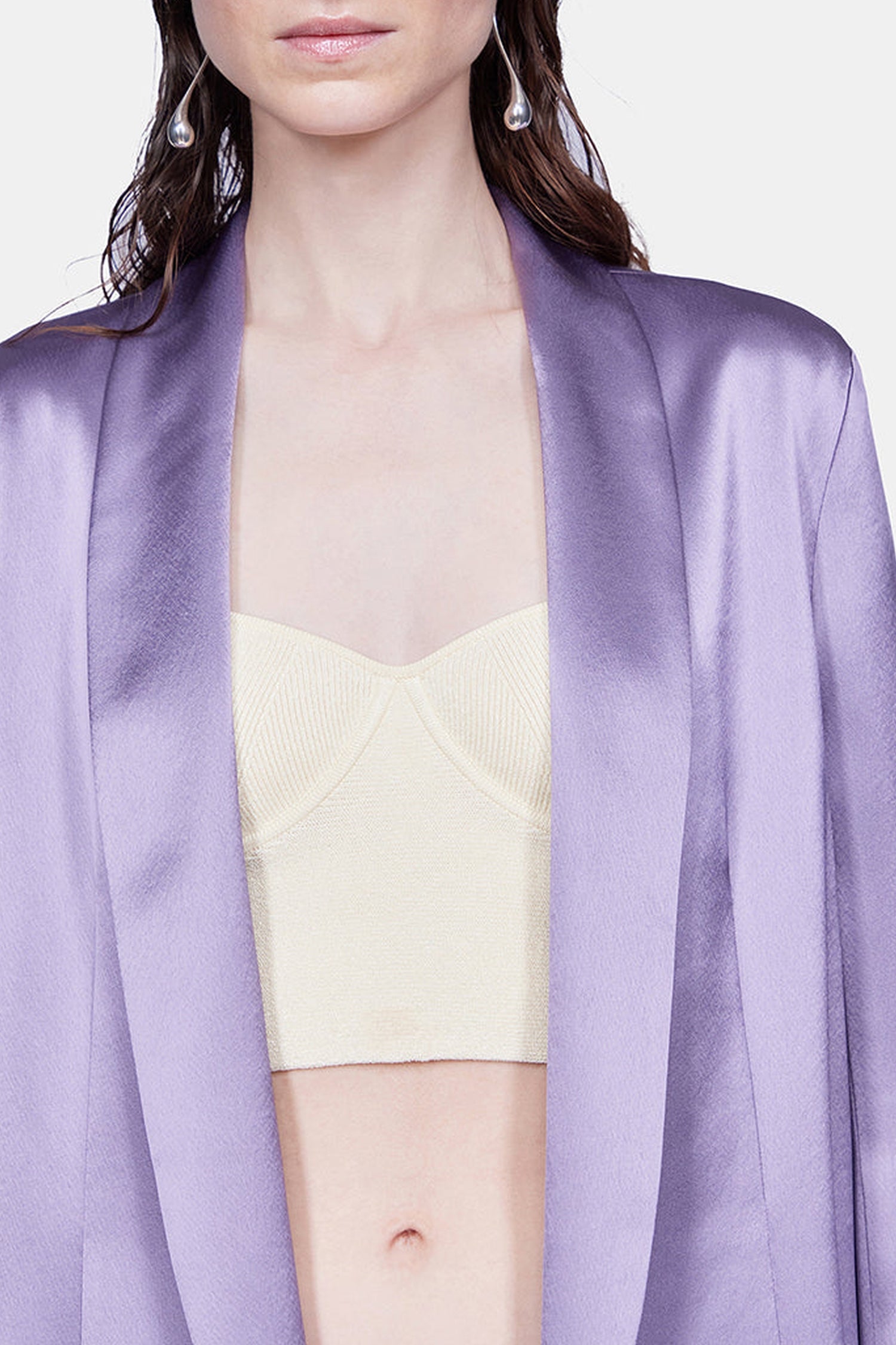 Blazer Julianne en satin - Purple Steel