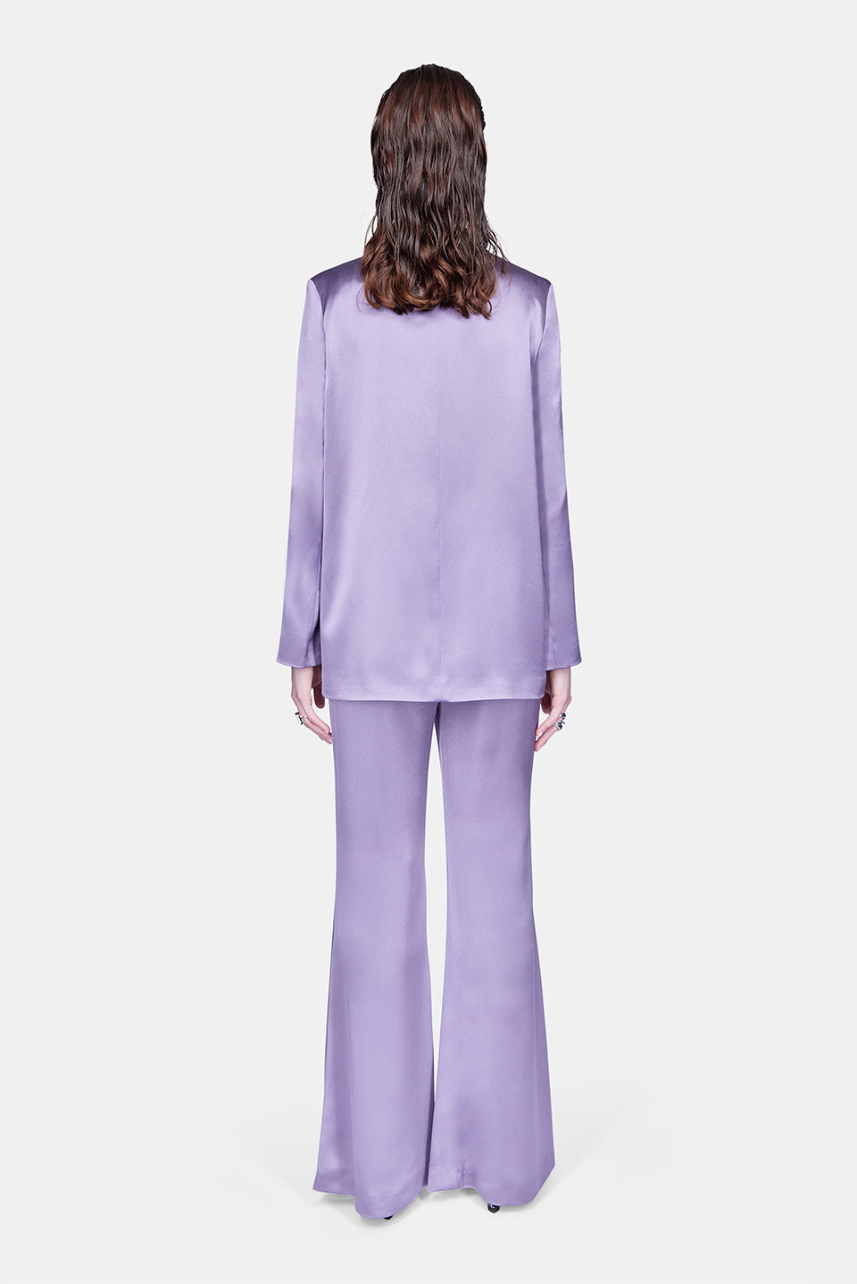 Blazer Julianne en satin - Purple Steel