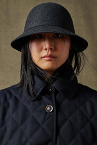 GRIS CHINE _ Chapeau Sete en laine - Gris chine