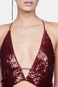 Robe longue Prism sans manches - Blood Red