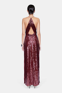 Robe longue Prism sans manches - Blood Red