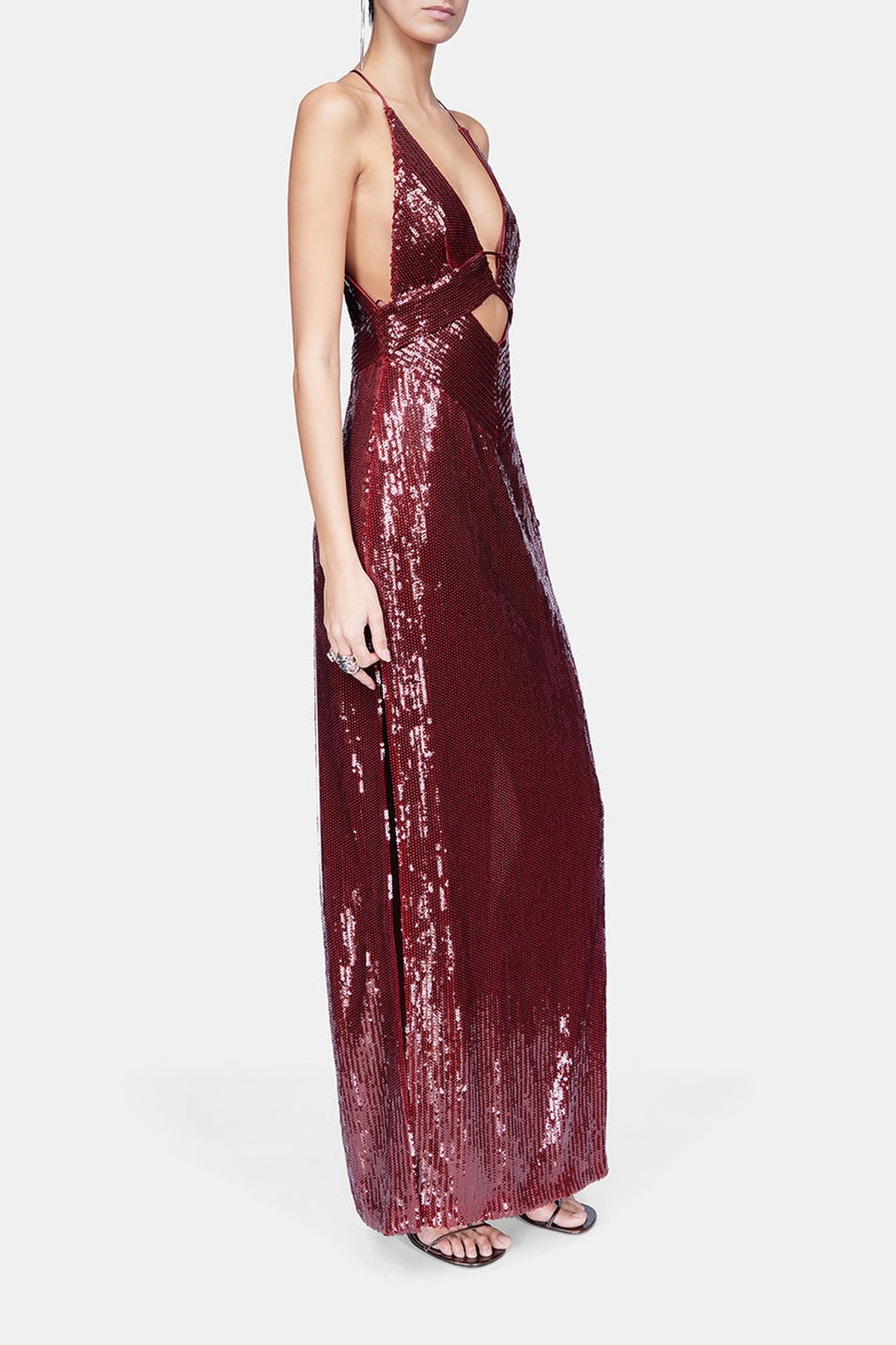 Robe longue Prism sans manches - Blood Red