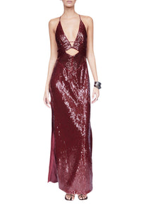 Robe longue Prism sans manches - Blood Red