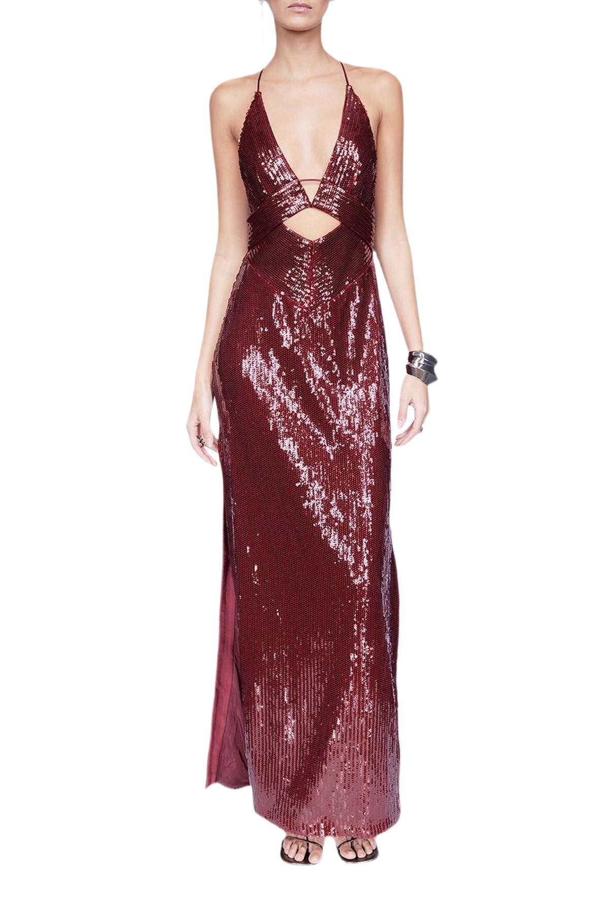 Robe longue Prism sans manches - Blood Red
