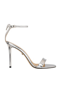 Special Heart 110 heeled sandals in mirrored leather - Silver
