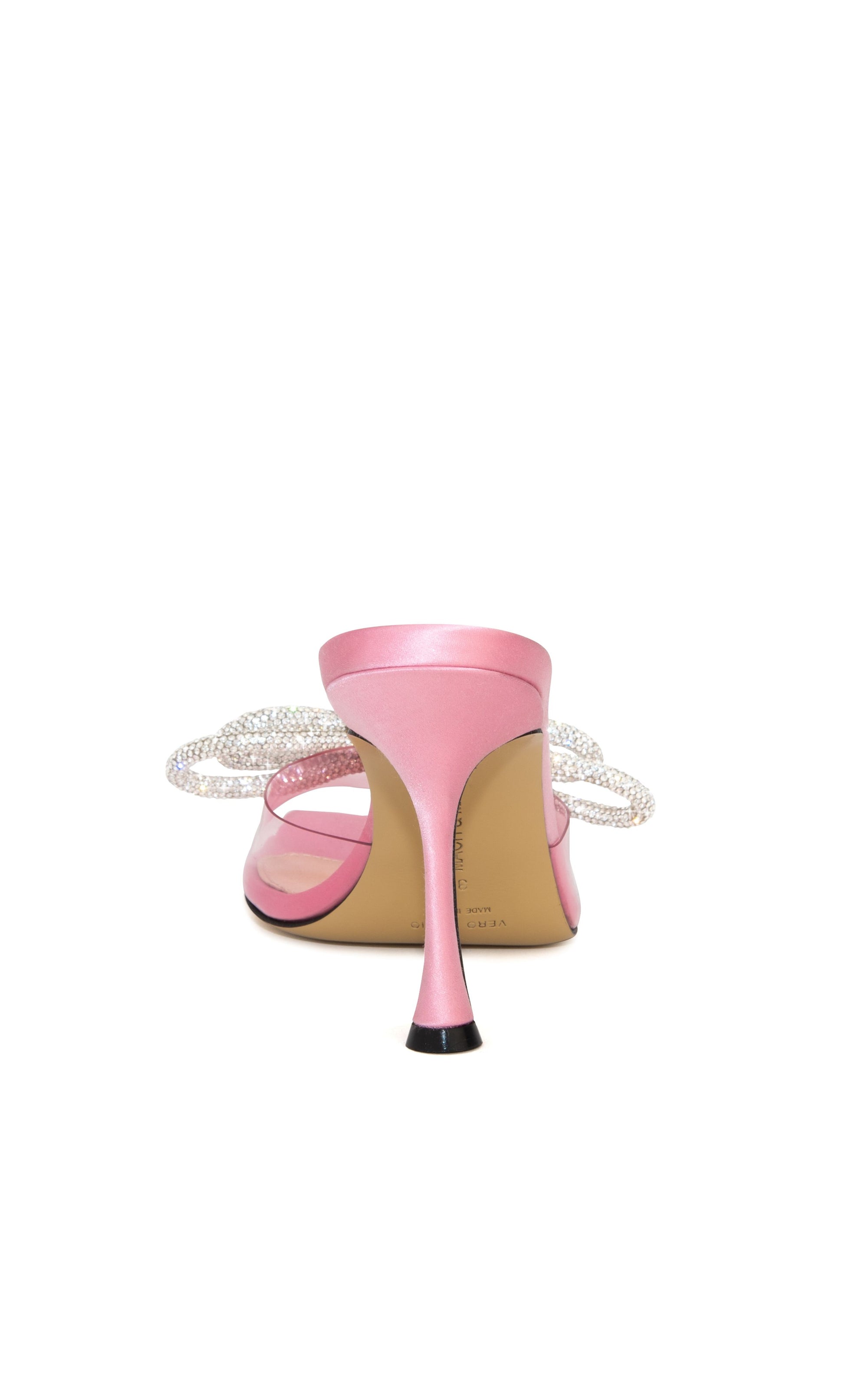 Double Bow 95 rhinestone mules - Pink