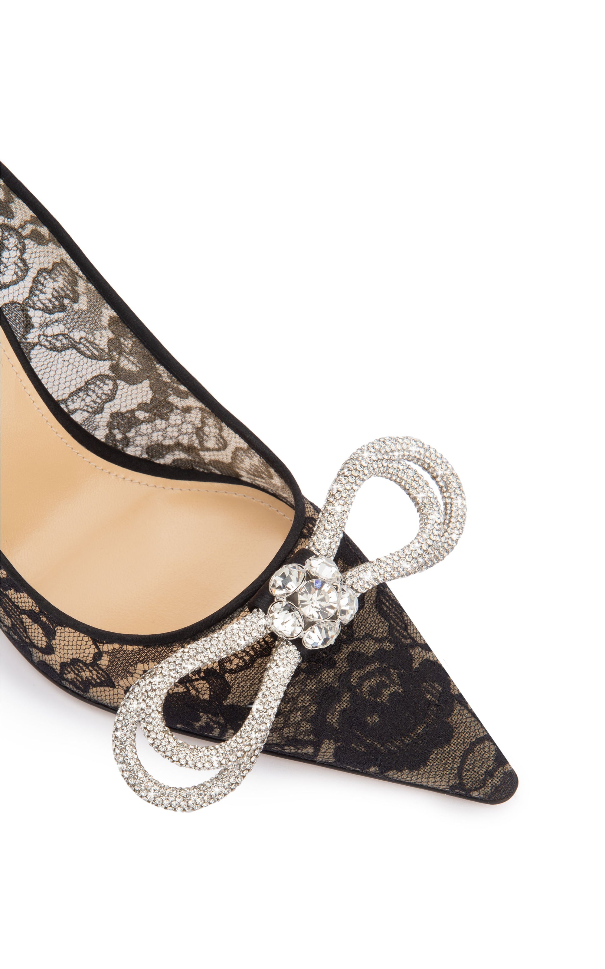 Escarpins Double Bow 65 à strass - Black