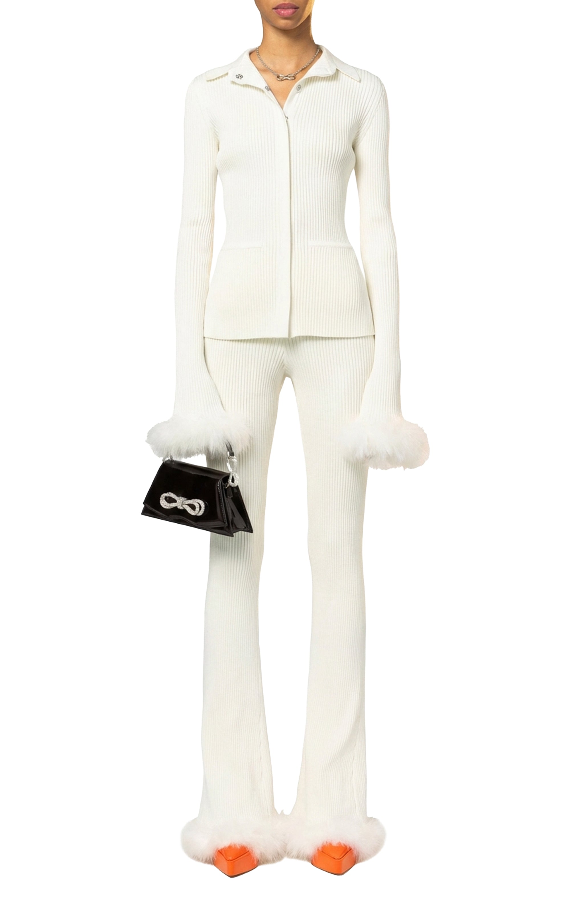 Pantalon à plumes - Ivory