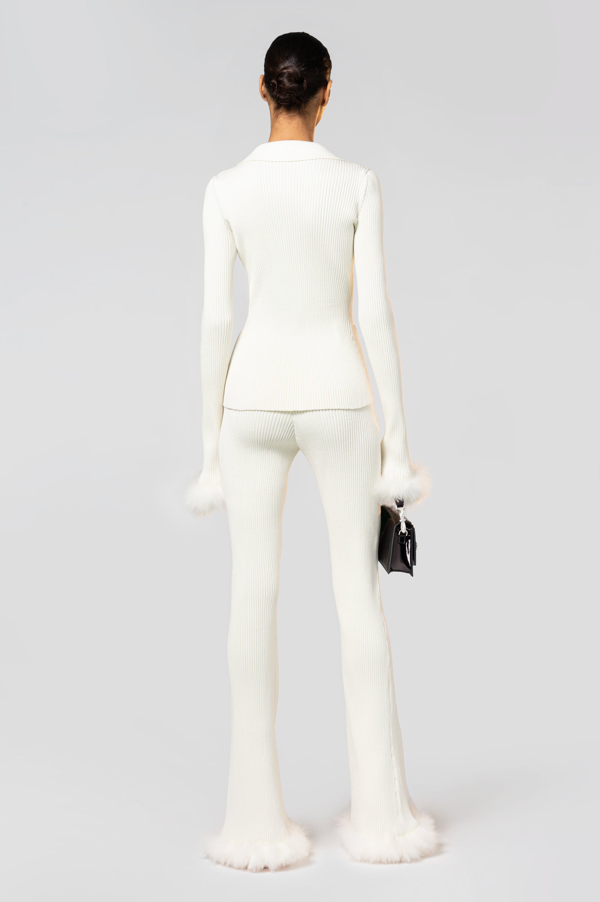 Pantalon à plumes - Ivory