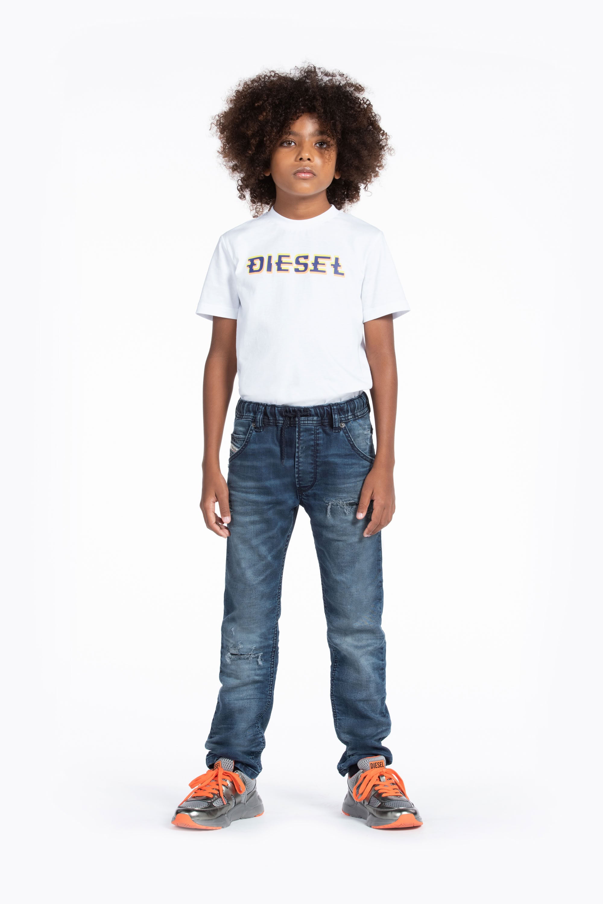 Pantalon délavé en denim - Denim