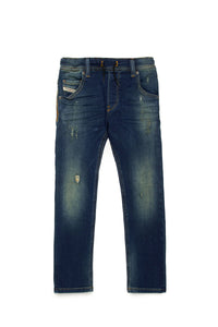 Pantalon délavé en denim - Denim