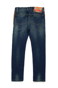 Pantalon délavé en denim - Denim