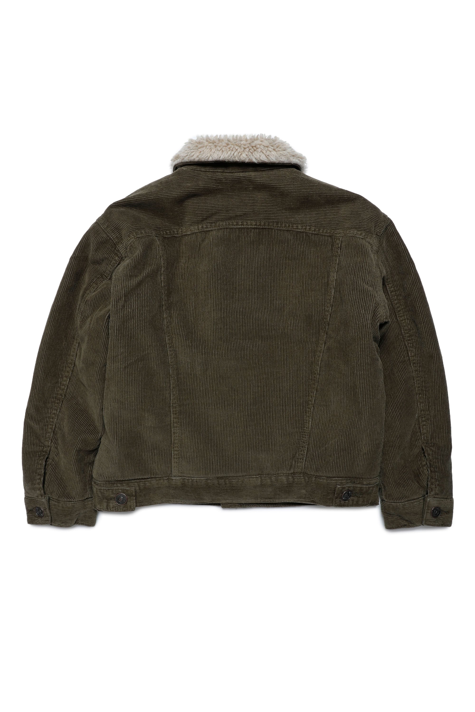 Veste avec col fourré en velours - Olive Night