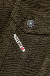 Veste avec col fourré en velours - Olive Night