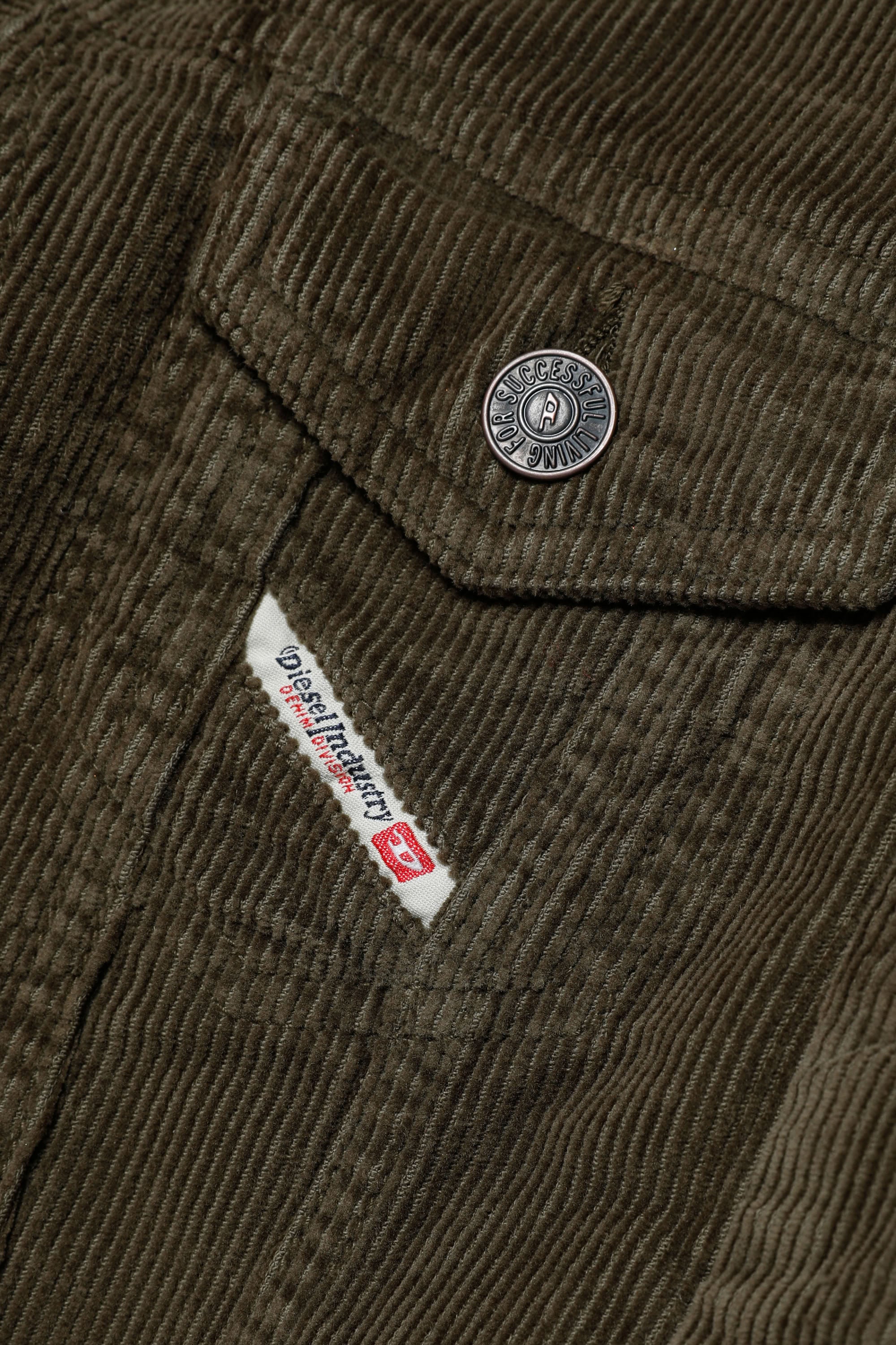Veste avec col fourré en velours - Olive Night