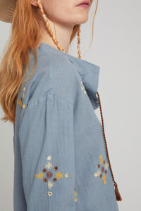 ZNOSTOCK_BLUE SHIRT KNOT - Blue