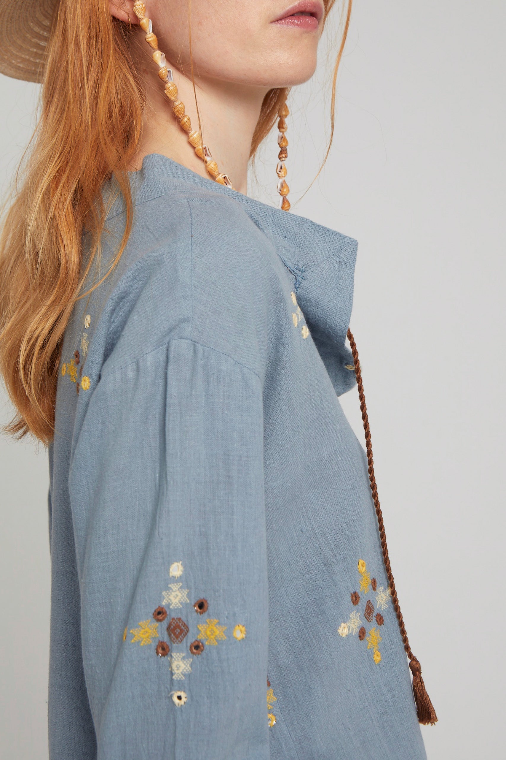 ZNOSTOCK_BLUE SHIRT KNOT - Blue