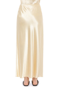 Jupe longue en satin brillant - Ivory