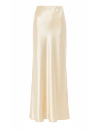 Jupe longue en satin brillant - Ivory