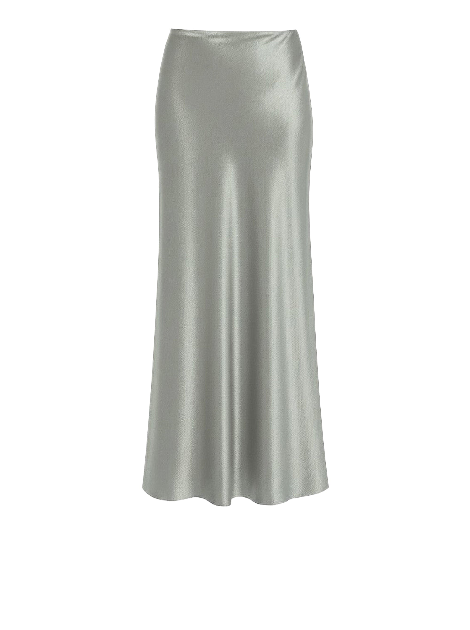 Jupe longue en satin coupe biais - Green