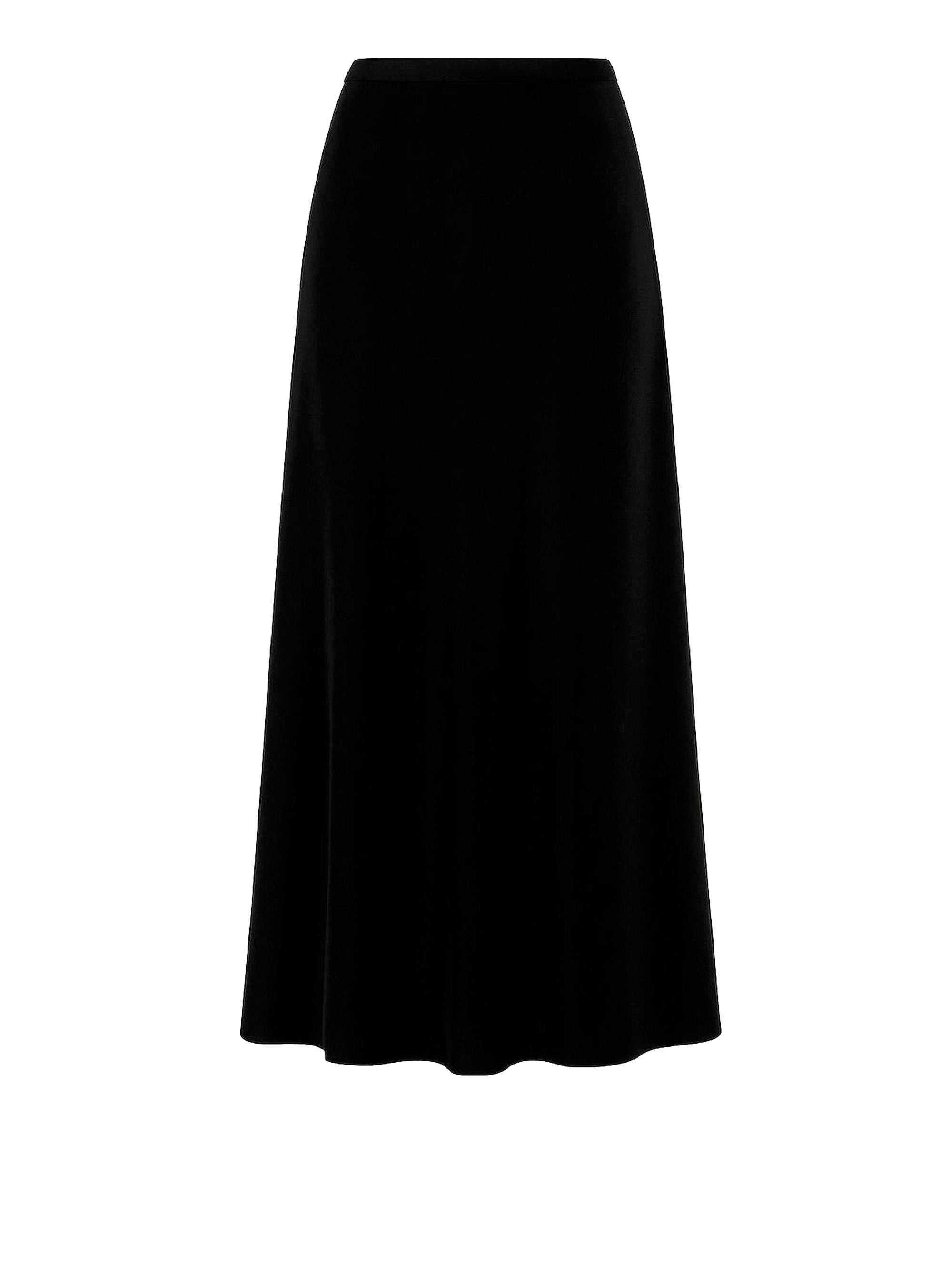 Jupe longue en satin coupe biais - Black