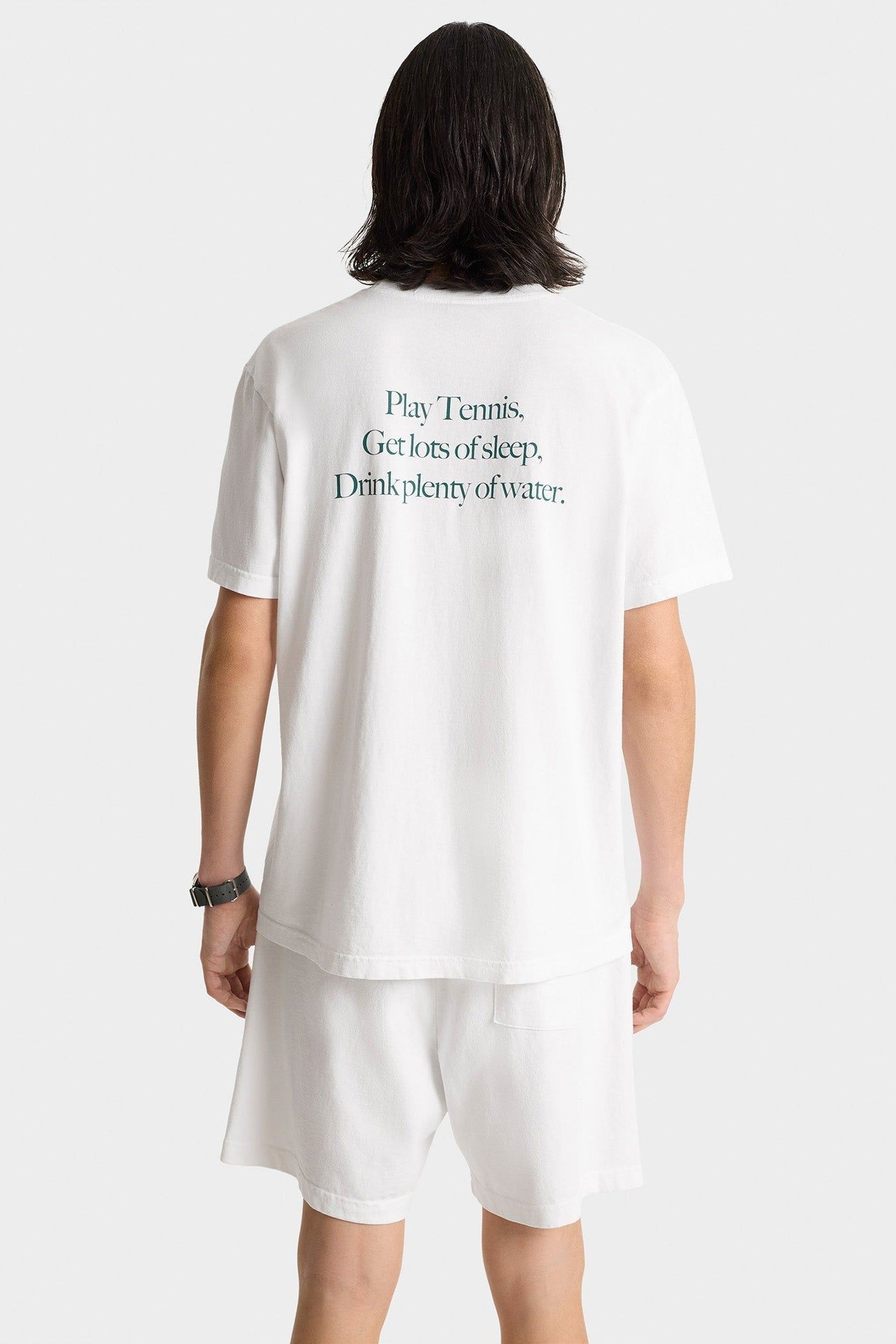 T-shirt Play Tennis à impression - White