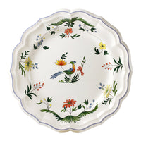 Plat creux n°6 Oiseaux de Paradis - Vert