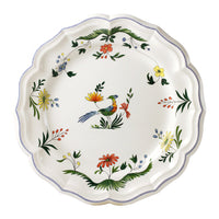 Plat creux n°6 Oiseaux de Paradis - Vert