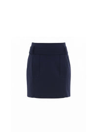 Short skirt in cotton canvas - Blue