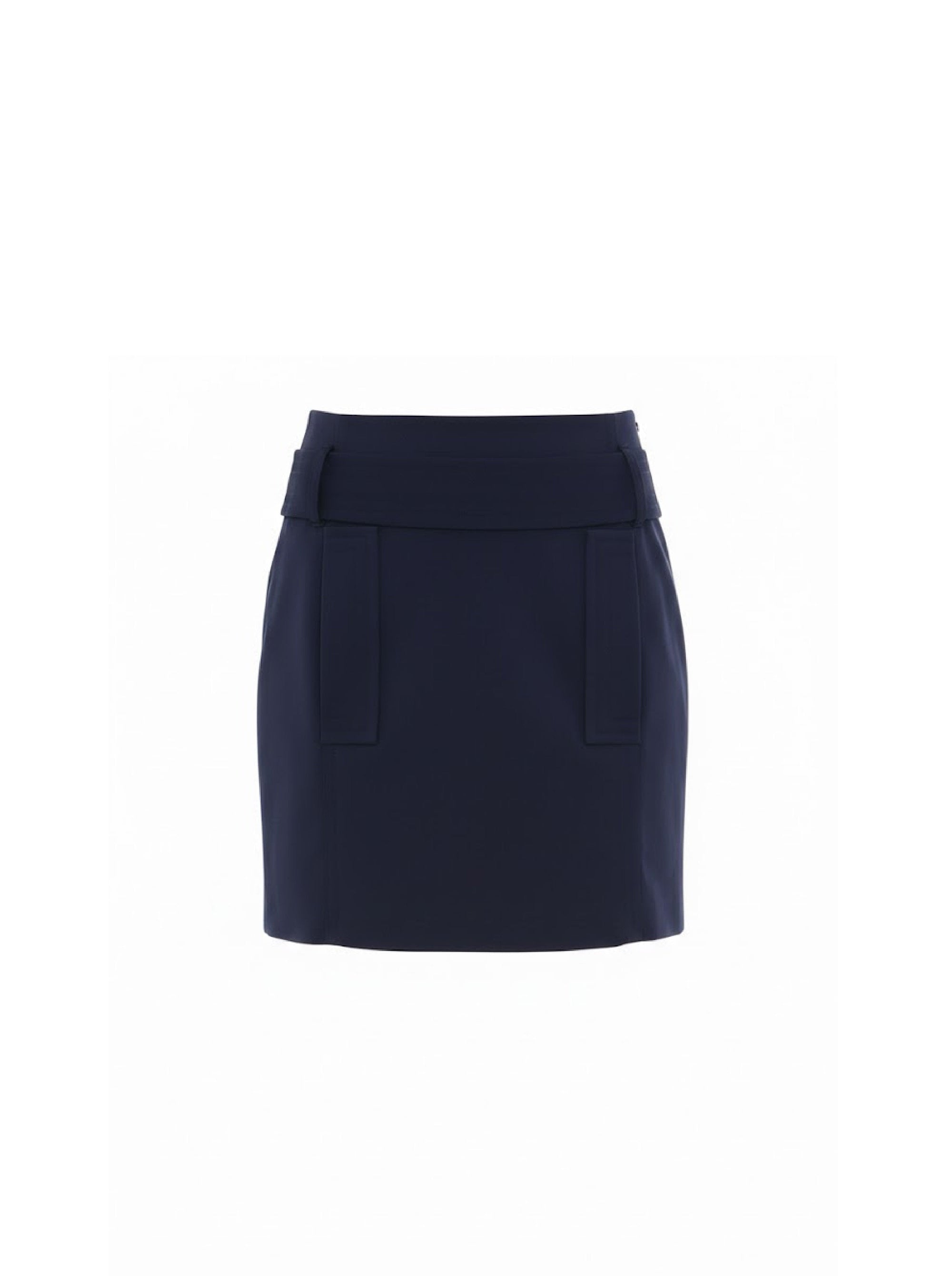 Short skirt in cotton canvas - Blue