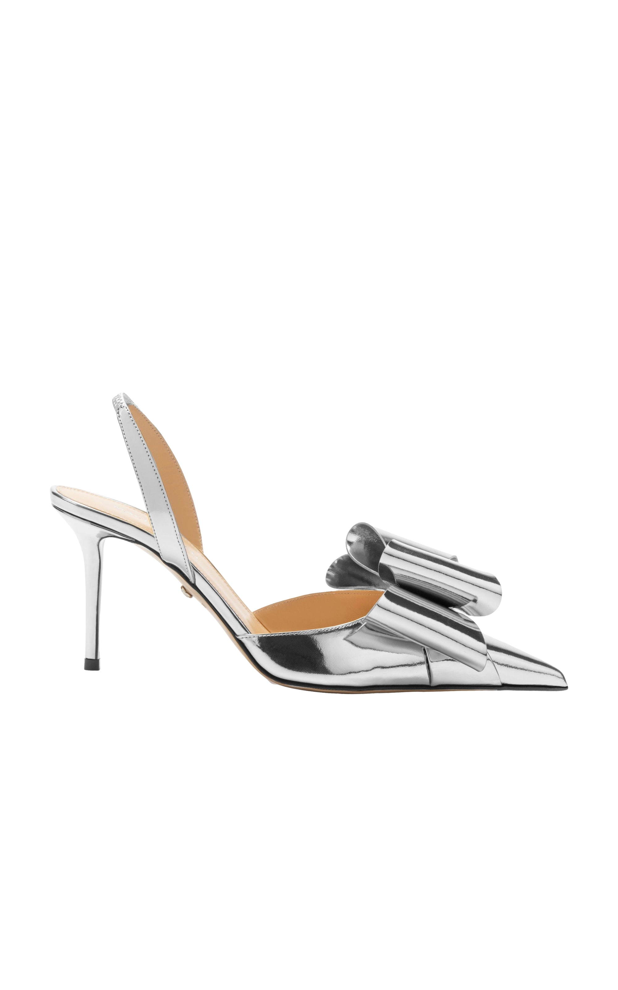 Le Cadeau 85 slingback in mirrored leather - Silver