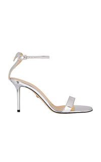 Special Heart 85 sandals in mirrored leather & rhinestones - Silver