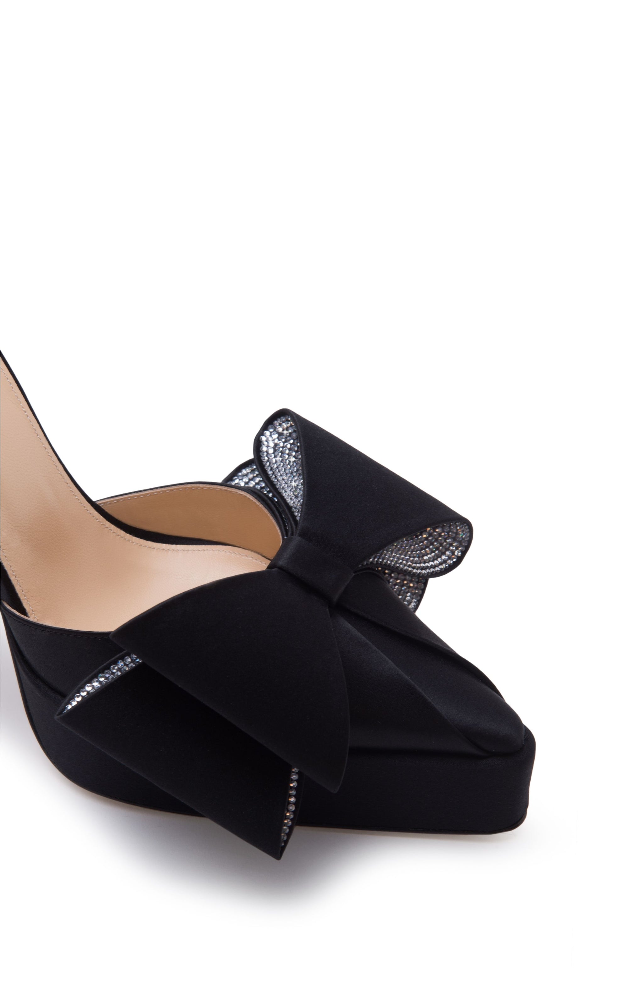Le Cadeau 140 platform pumps in silk - Black