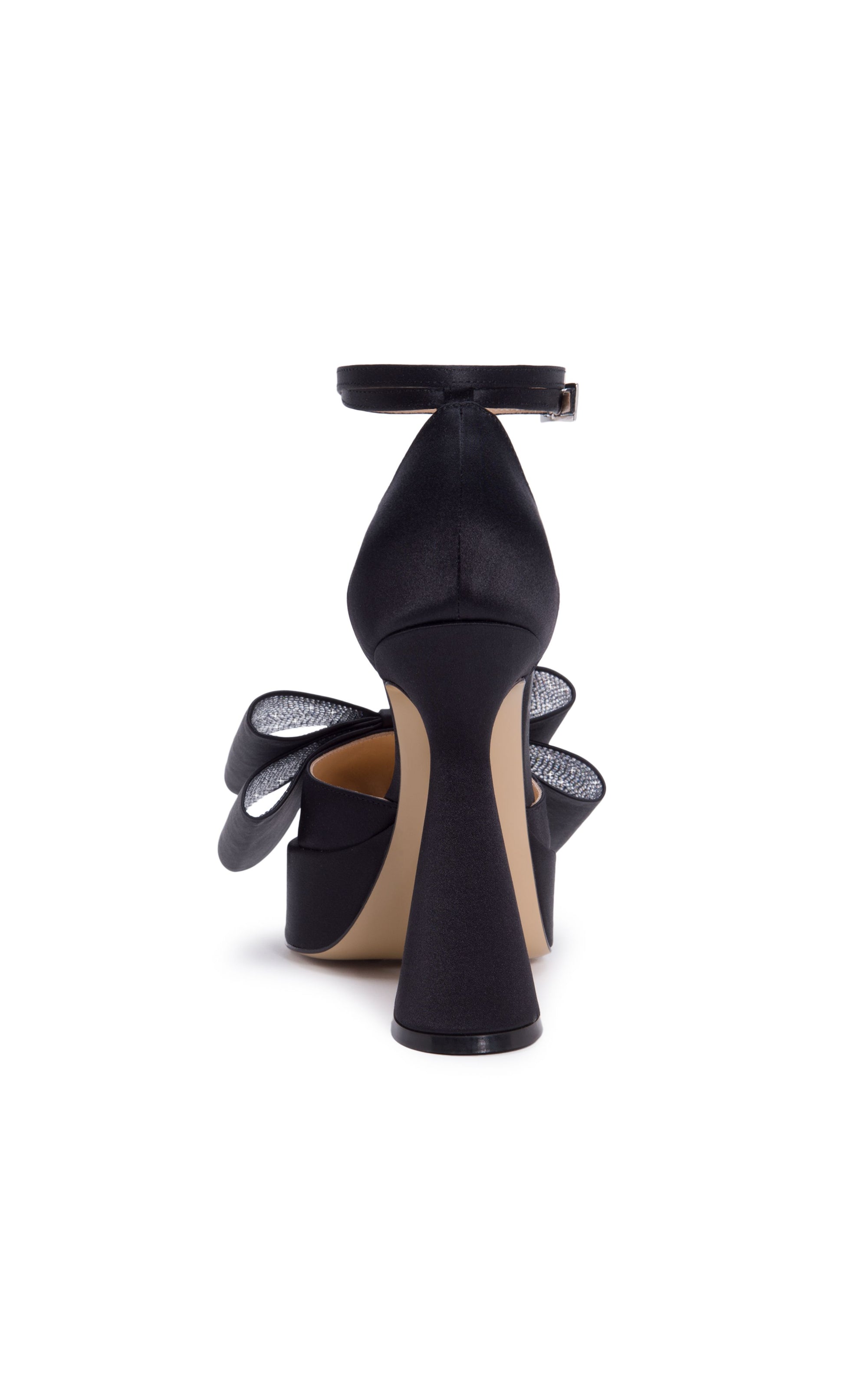 Le Cadeau 140 platform pumps in silk - Black