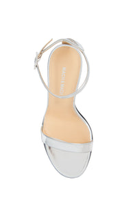 Special Heart 85 sandals in mirrored leather & rhinestones - Silver