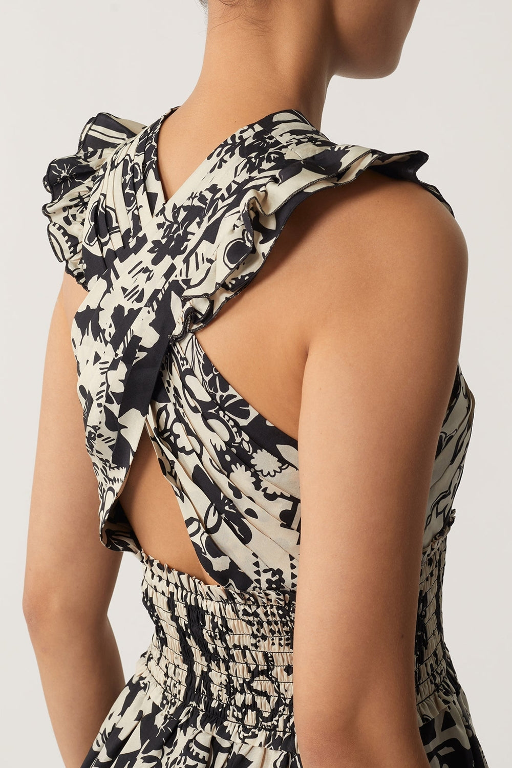 NOIR/ECRU ROBE CHAINE & TRAME QUIERO