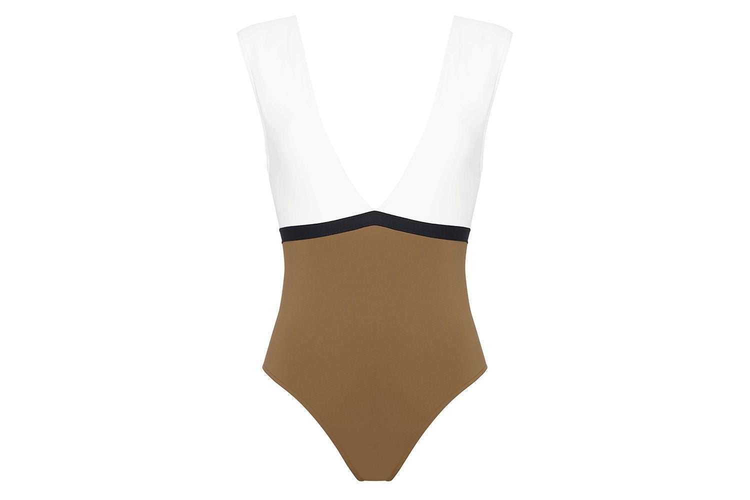 BLANC/NOIR/SHAMMY AMBERA PANAMA UNE-PIÈCE SOPHISTIQUÉ